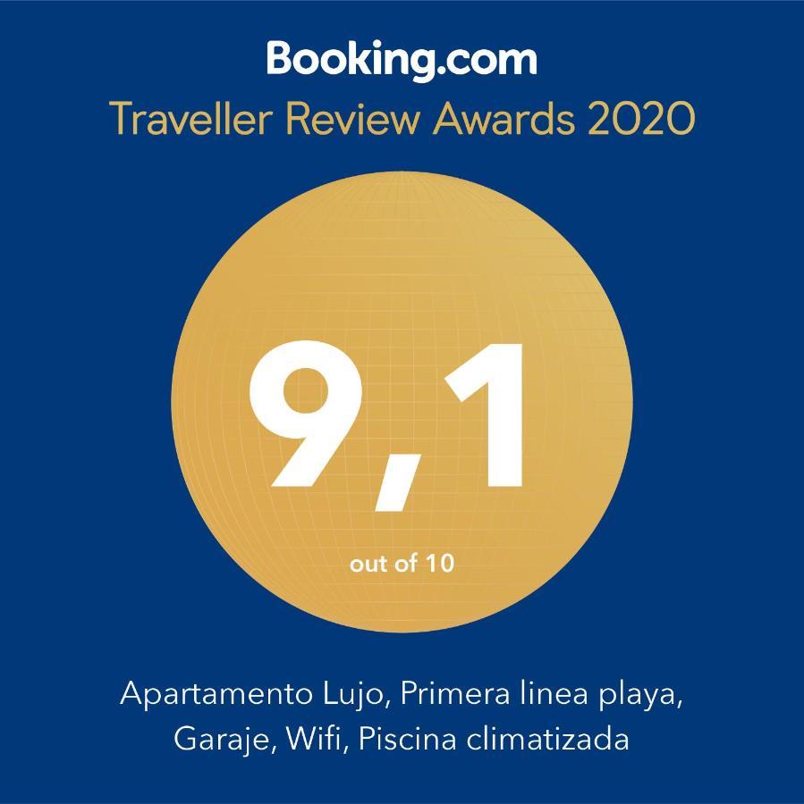 Apartamento Lujo, Primera Linea Playa, Garaje, Wifi, Piscina Climatizada Roquetas de Mar Dış mekan fotoğraf