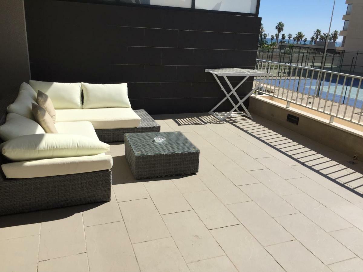 Apartamento Lujo, Primera Linea Playa, Garaje, Wifi, Piscina Climatizada Roquetas de Mar Dış mekan fotoğraf